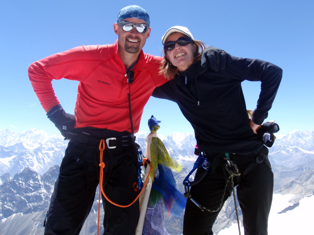 Ellen Miller and I on top of Lobuche